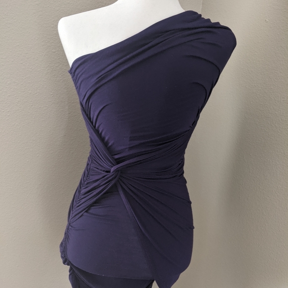 Violet / Purple Ruched Side Sleeveless Dress - Tart Small 💜 Form Fitting - Picture 8 of 14